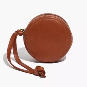 Madewell Leather Circle Pouch Wristlet